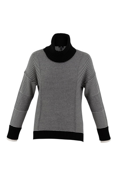 Marble Fashions Block Stripe Sweater With Scarf