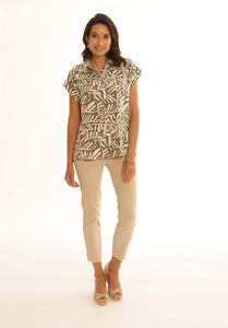 Pomodoro Twig Print Short Sleeve Shirt