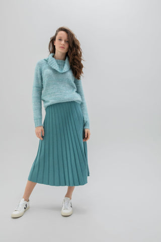 Marble Fashions Fluffy Knit in Dusty Blue