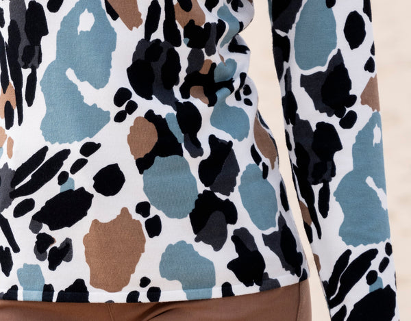 Marble Fashions Animal Print Round Neck Jumper