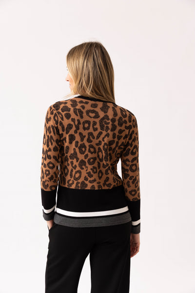 Marble Fashions Animal Print Stripe Jumper