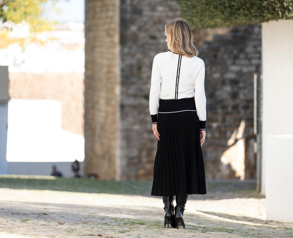 Marble Fashions Two Tone Pocket Jumper