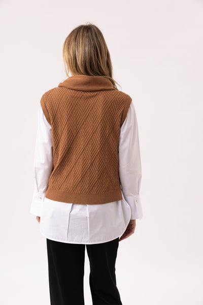 Marble Fashions Cowl Neck Sleeveless Knit
