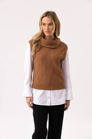 Marble Fashions Cowl Neck Sleeveless Knit
