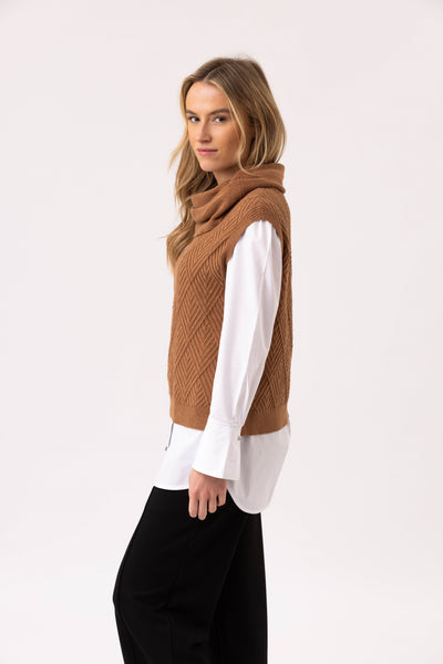 Marble Fashions Cowl Neck Sleeveless Knit