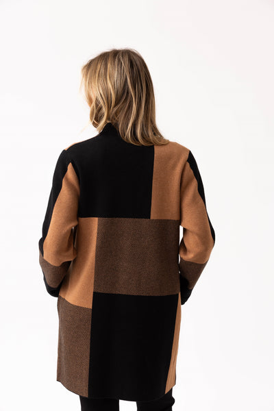 Marble Fashions Check Pattern Coatigan