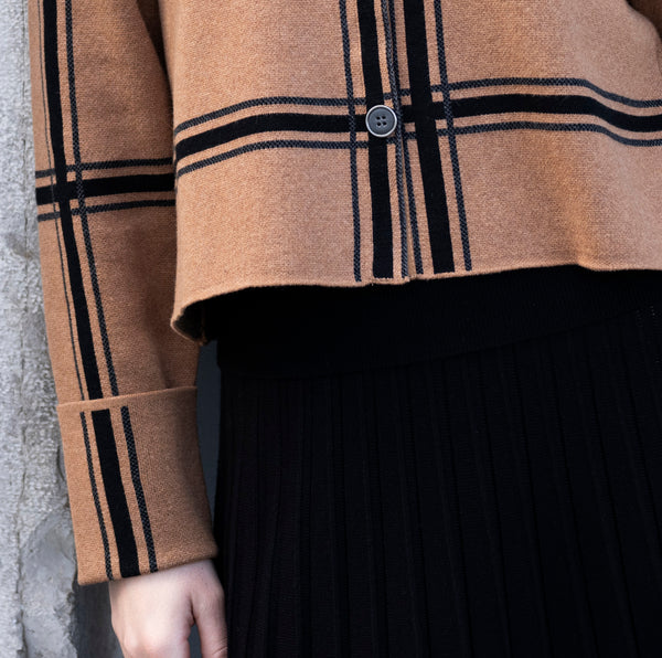 Marble Fashions Windowpane Check Cardigan