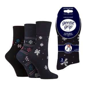 Gentle Grip Snowflake Socks