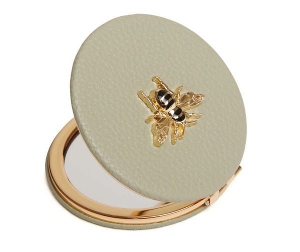 Alice Wheeler Round Compact Mirror - Pistachio