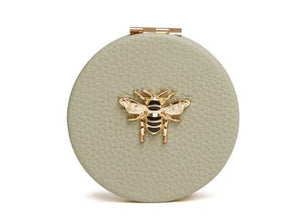 Alice Wheeler Round Compact Mirror - Pistachio