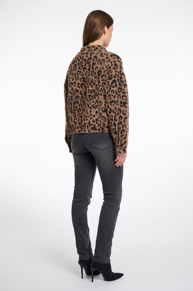 Rino & Pelle Bubbly Leopard Print Boxy Jacket