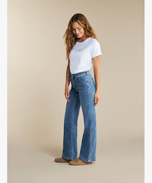Red Button Colette Wide Leg Jeans - L31 - Midstone Used