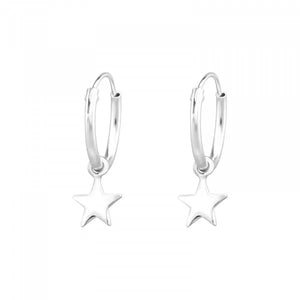 Hollie Tree Star Sterling Silver Mini Hoop Earrings