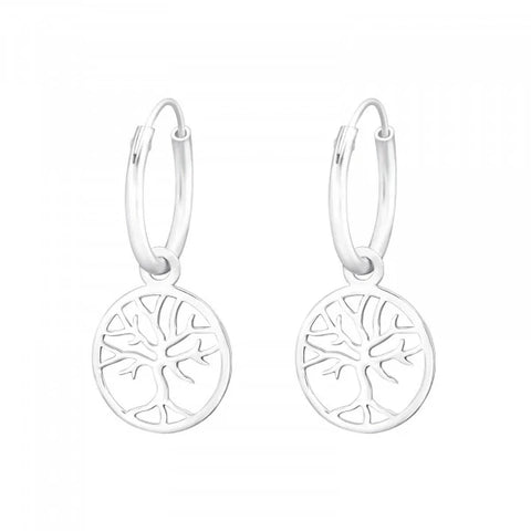 Hollie Tree Tree of Life Sterling Silver Mini Hoops