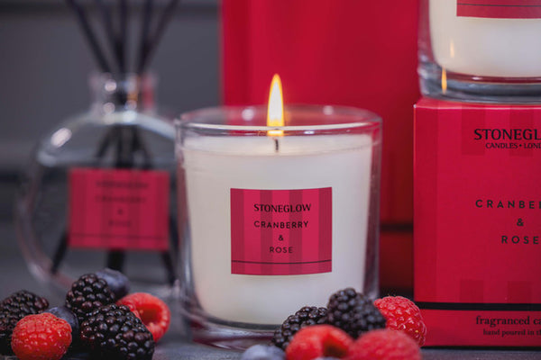 Stoneglow Cranberry & Rose Tumbler Candle