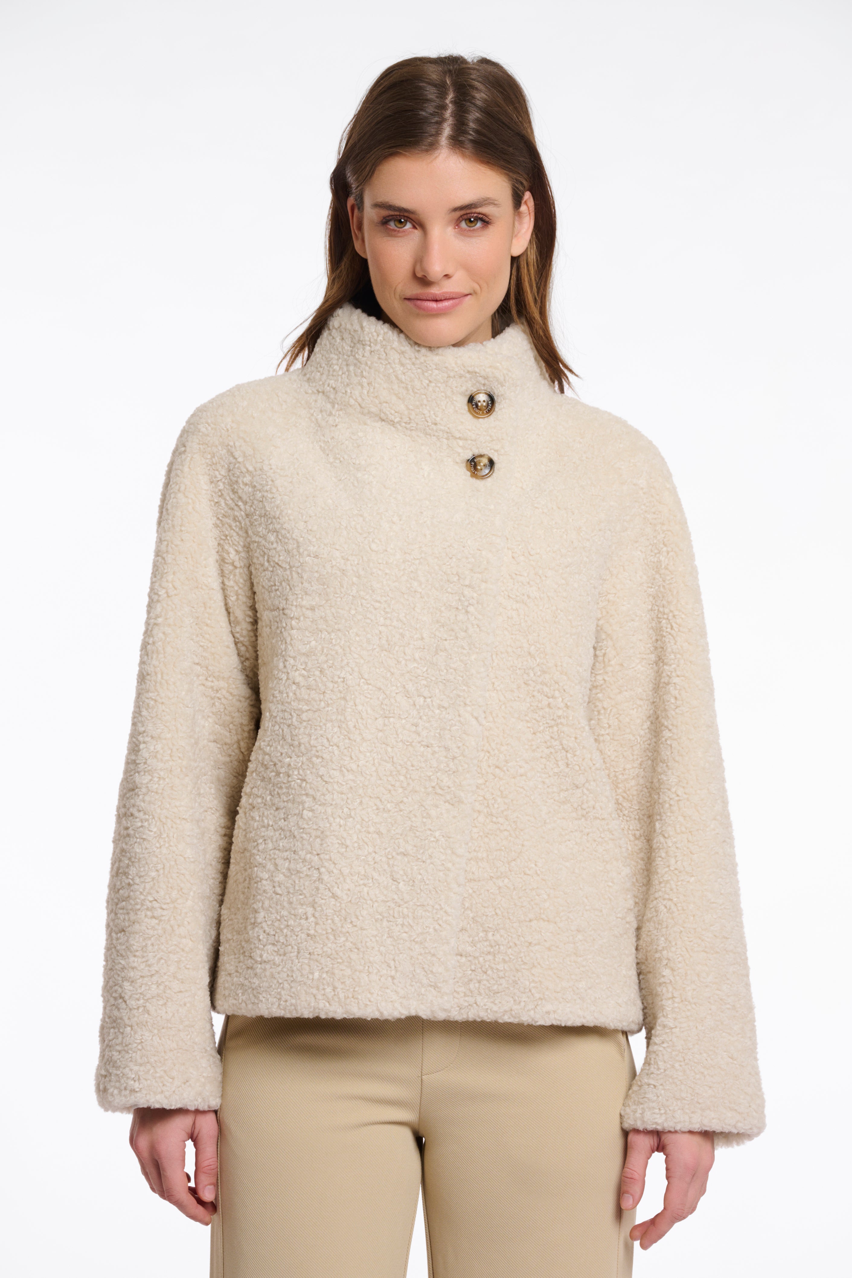 Rino & Pelle Denu Faux Fur Button Jacket
