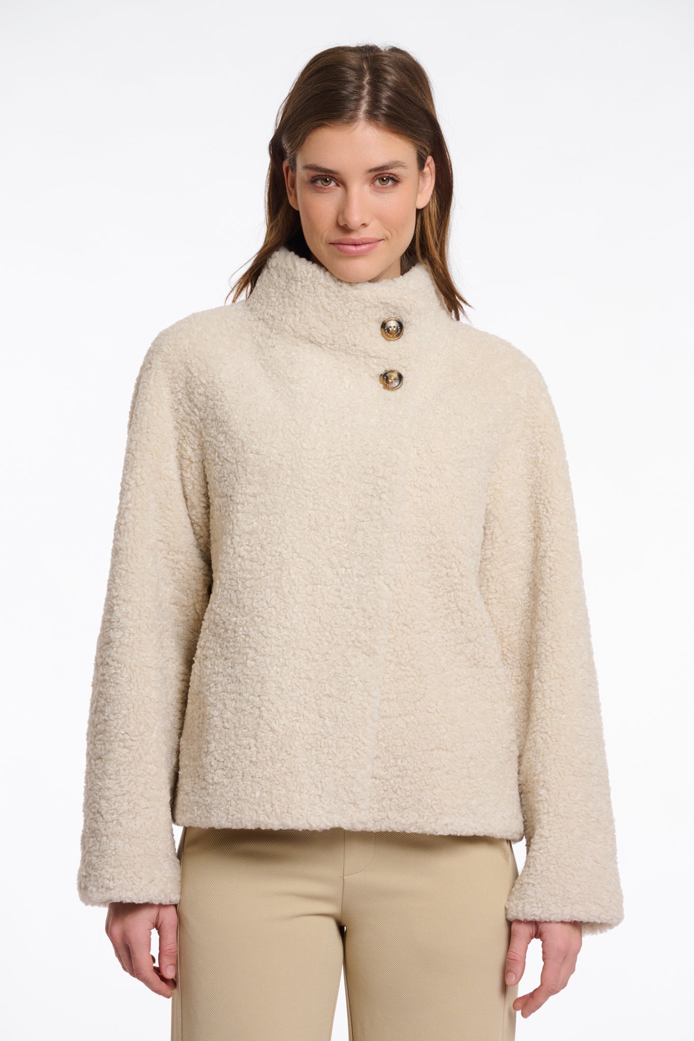 Rino & Pelle Denu Faux Fur Button Jacket