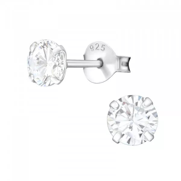 Hollie Tree Crystal Sterling Silver Studs