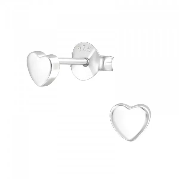 Hollie Tree Mini Sterling Silver Hearts Studs