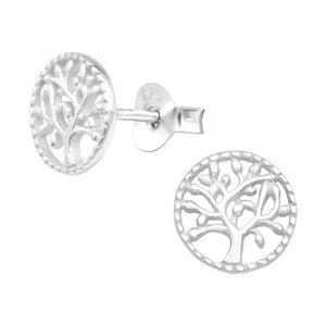 Hollie Tree Sterling Silver Tree Of Life Studs