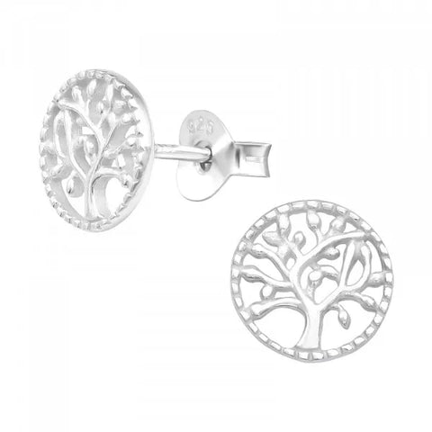 Hollie Tree Sterling Silver Tree Of Life Studs