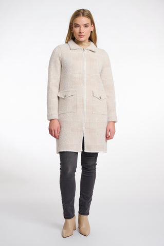 Rino & Pelle Emery Long Zip Check Cardigan
