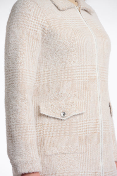 Rino & Pelle Emery Long Zip Check Cardigan