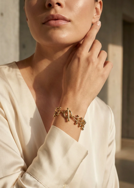 Envy Ball Jointed Chain T-Bar Link Bracelet