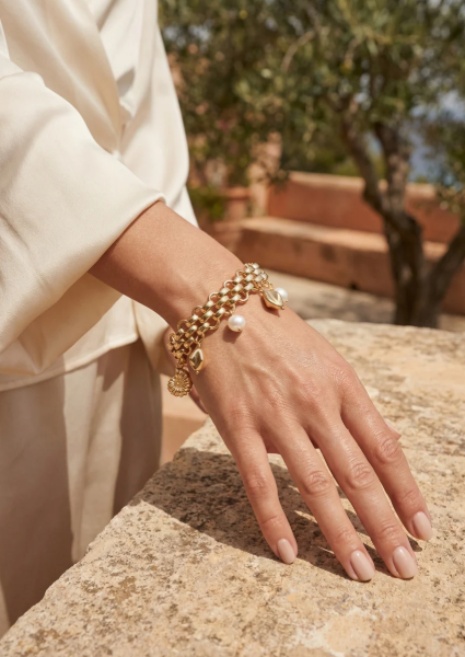 Envy Heritage Chain with Pearl and Shell Charms Bracelet