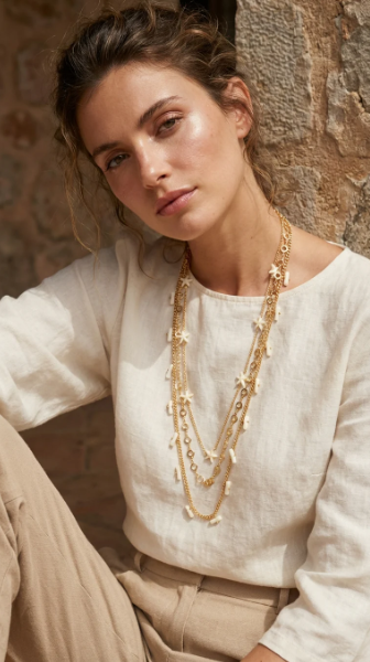 Envy Multi-Strand Layered Starfish Charm Necklace