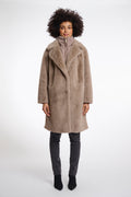 Rino & Pelle Geesje Faux Fur Coat with Detachable Collar