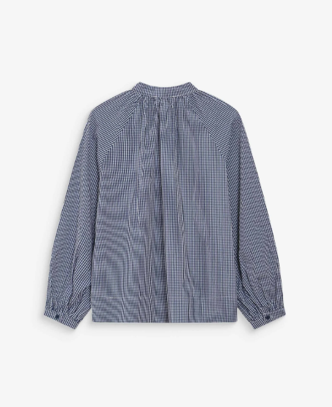 Grace & Mila Varry Gingham Tie Neck Blouse