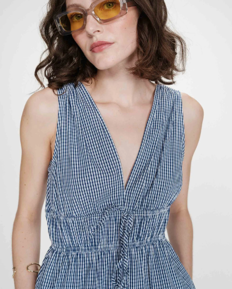 Grace & Mila Velmira Gingham Sleeveless Maxi Dress