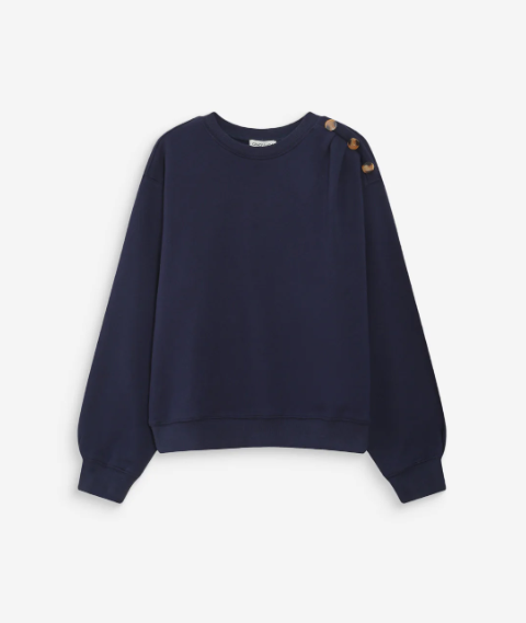 Grace & Mila Vonan Button Detail Sweatshirt