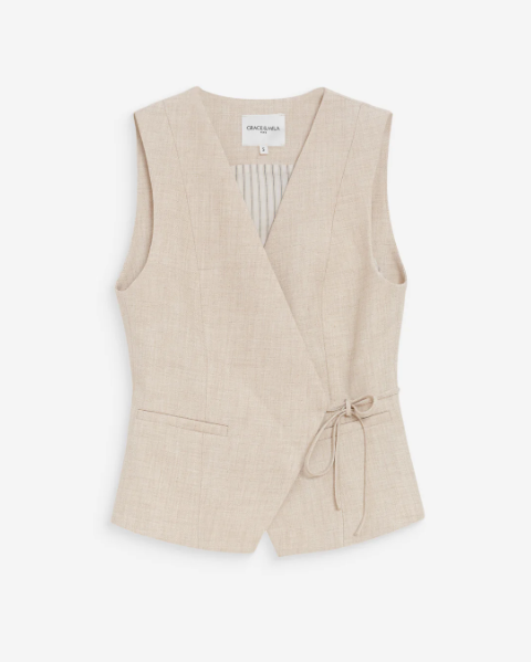 Grace & Mila Vilmont Tailored Tie Detail Waistcoat