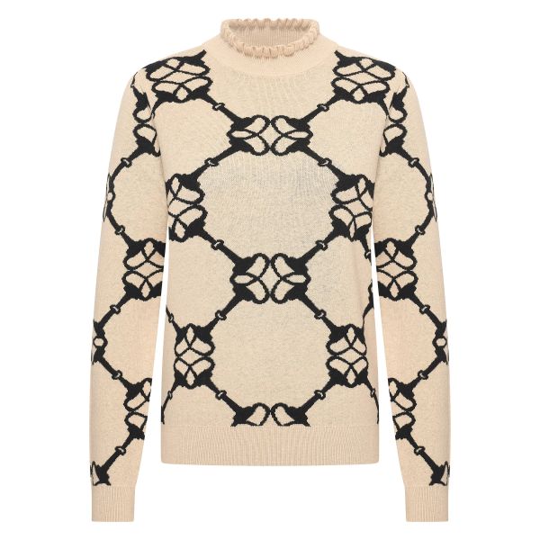HV Society Luna Snaffle Print Cashmere Blend Jumper