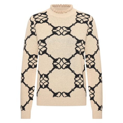 HV Society Luna Snaffle Print Cashmere Blend Jumper