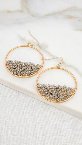 Envy Beaded Hoop Earrings