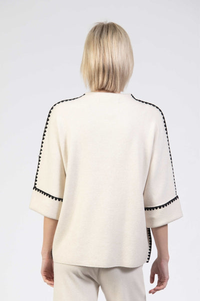 Jessica Graaf Contrast Blanket Stitch Jumper
