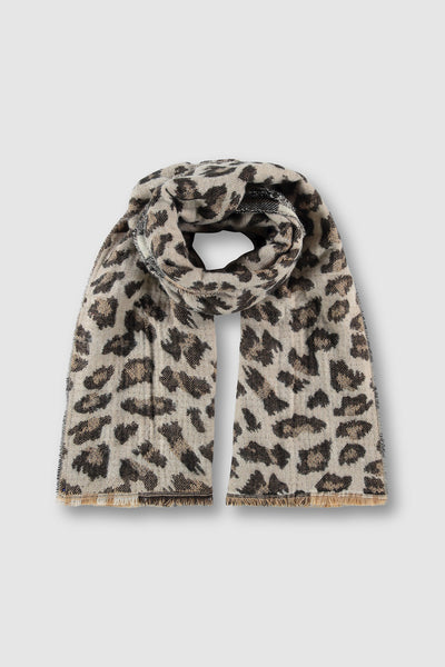 Rino & Pelle Mixtu Leopard & Check Scarf