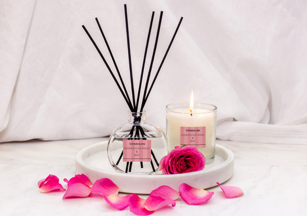 Stoneglow Moroccan Rose & Bay Tumbler Candle