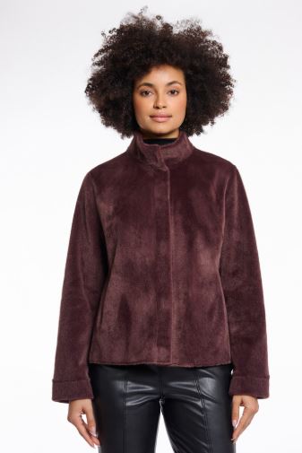 Rino & Pelle Madai Faux Fur Short Jacket - Coffee Bean