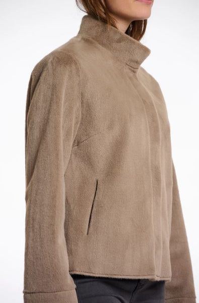 Rino & Pelle Madai Short Faux Fur Jacket - Taupe