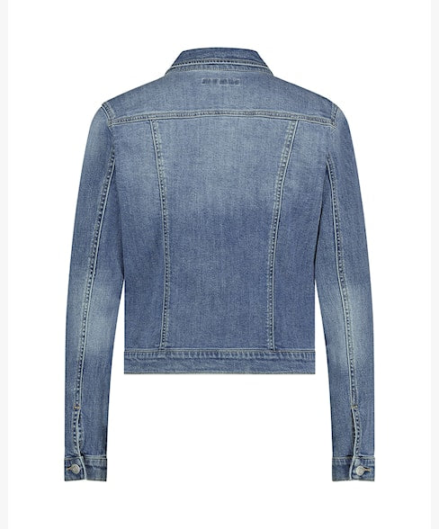 Red Button Jackie Mid-Stone Denim Jacket