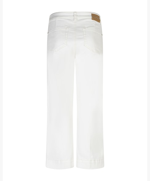 Red Button Conny Fancy Stitch Wide Leg Jeans - White