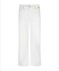 Red Button Conny Fancy Stitch Wide Leg Jeans - White
