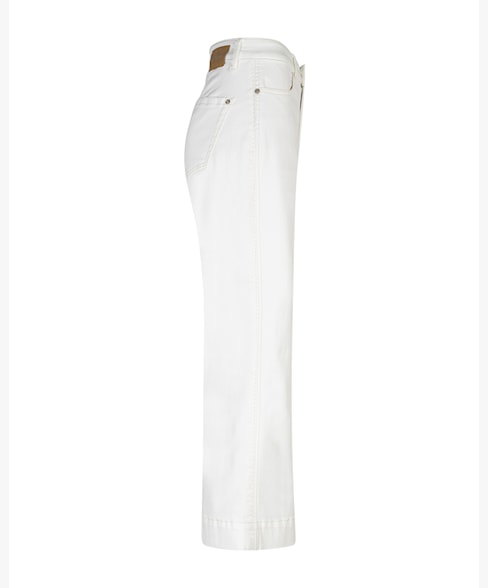 Red Button Conny Fancy Stitch Wide Leg Jeans - White
