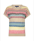 Red Button Jerry Multi Colour Stripe Top