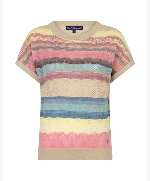 Red Button Jerry Multi Colour Stripe Top