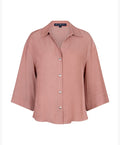 Red Button Amalia Shimmer Button Front Blouse - Rose Pink
